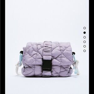 Excellent Zara quilted crossbody apres ski collection color purple